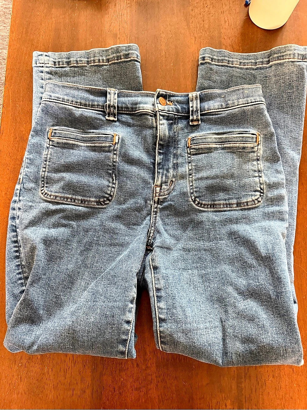 Madewell Mid-Rise Kick Out Jeans in Blue Waist 29T Like